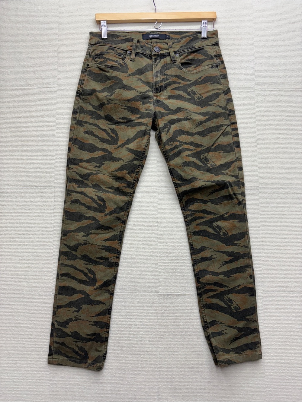 Hudson | 31 Axl skinny Men's Camouflage Slim Fit Jeans - Olive Camo